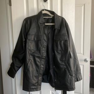 Faux leather jacket